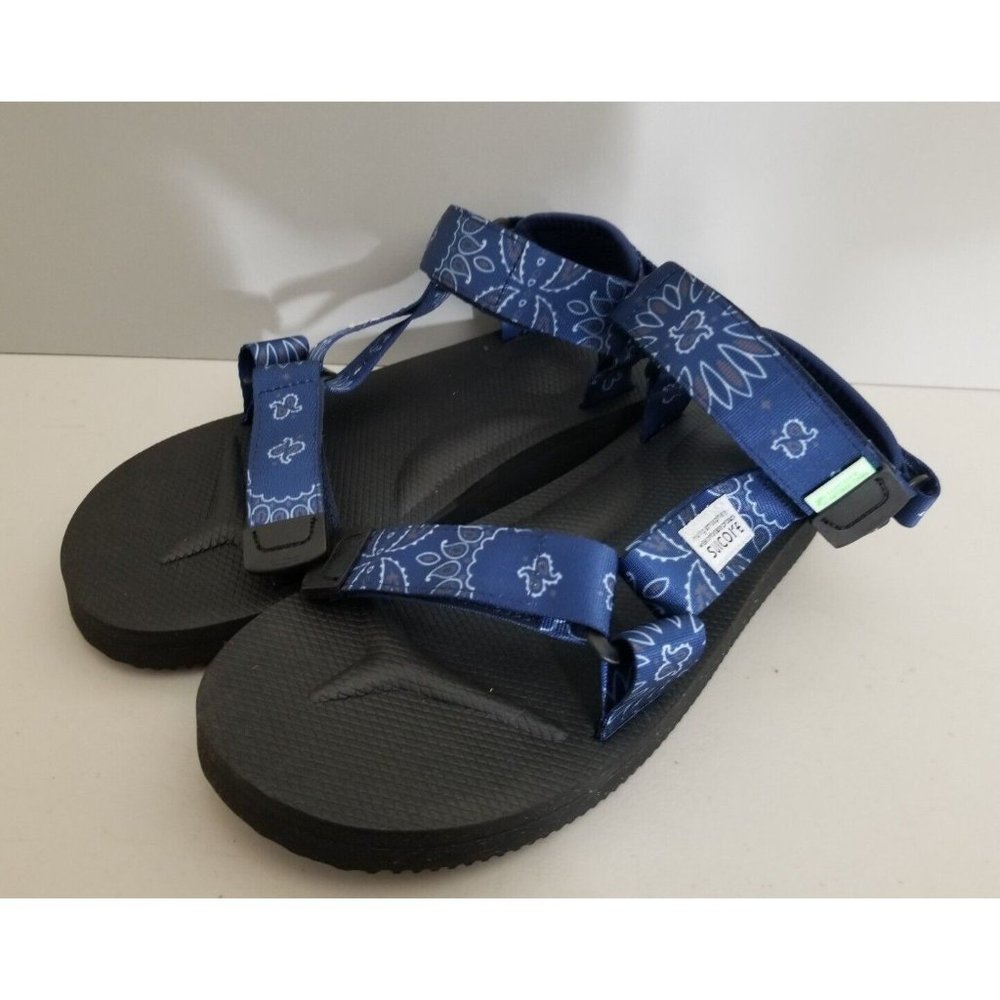 Suicoke Depa-cab-pt02 Blue Bandana Sandals Womens Size 9 39